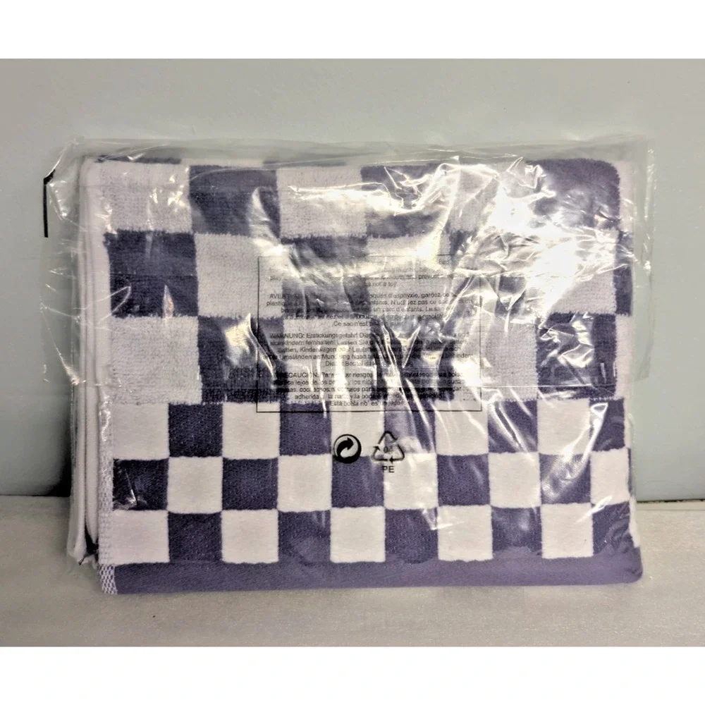 MacKenzie Childs Plum Check Hand Towel 20 x 31